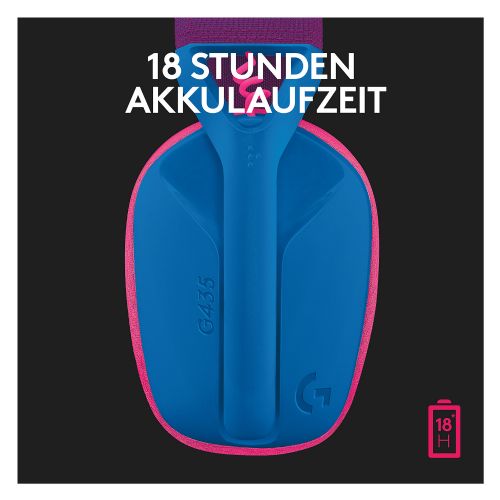 Slušalke LOGITECH Lightspeed G435, polne velikosti, Bluetooth / 2,4 GHz, brezžične, modre, Discord certifikat