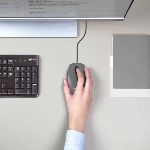 Miška Logitech M100, USB, črna