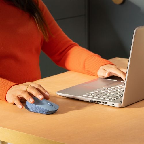 Miška Logitech M171 Miška desni in levi optični 3 gumbi brezžični 2,4 GHz USB brezžični sprejemnik modra/siva