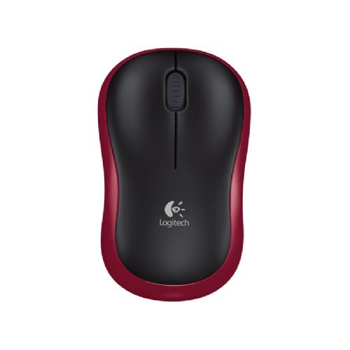 LOGITECH M185 bežični optički crveni miš