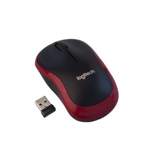 LOGITECH M185 bežični optički crveni miš