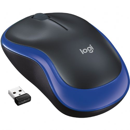 Brezžična miška Logitech M185 modra