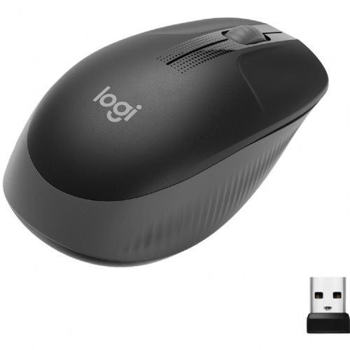 Logitech M190 brezžična optična črna