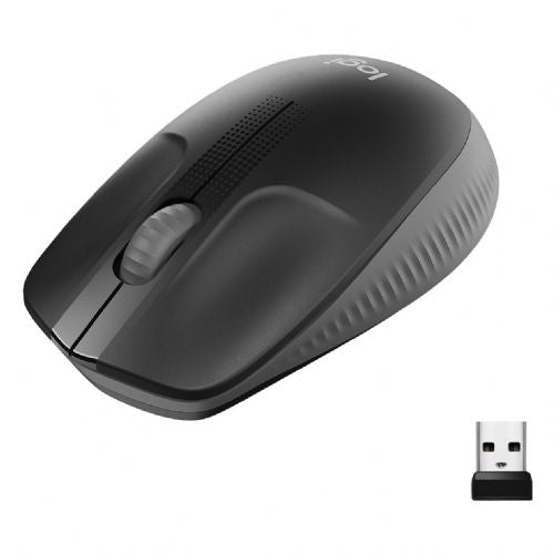Logitech M190 brezžična optična črna