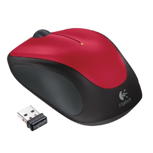 Brezžična optična miška LOGITECH M235 - rdeča