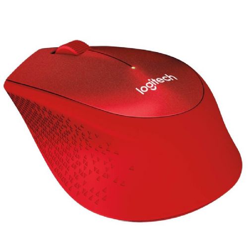 Brezžična optična miška Logitech M330 Silent Plus (rdeča)