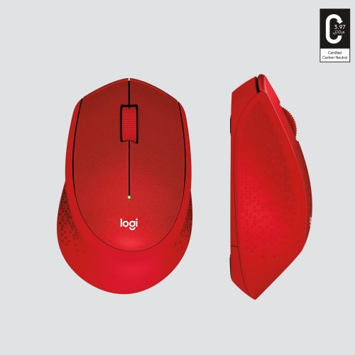 Miška Logitech M330 SILENT PLUS brezžični Rot
