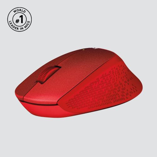Miška Logitech M330 SILENT PLUS brezžični Rot