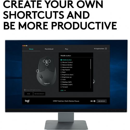 Bluetooth optična miška Logitech M720 Triathlon