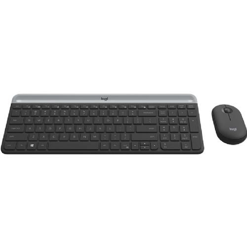 Logitech MK470 Slim Combo tipkovnica i miš, grafitna bežična