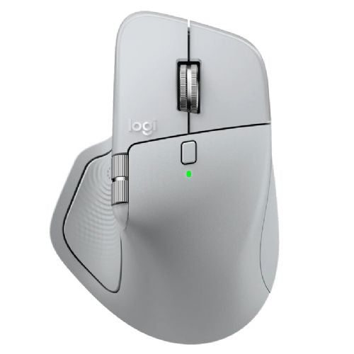 Miška Logitech MX Master 4 brezžična Bluetooth, Darkfield laser 8000 DPI, tiho klikanje, MagSpeed kolesce, svetlo siva