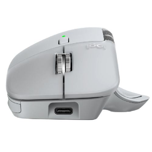 Logitech MX Master 4 bežični Bluetooth miš, Darkfield laser 8000 DPI, tiho klikanje, MagSpeed kotačić, svijetlo siva