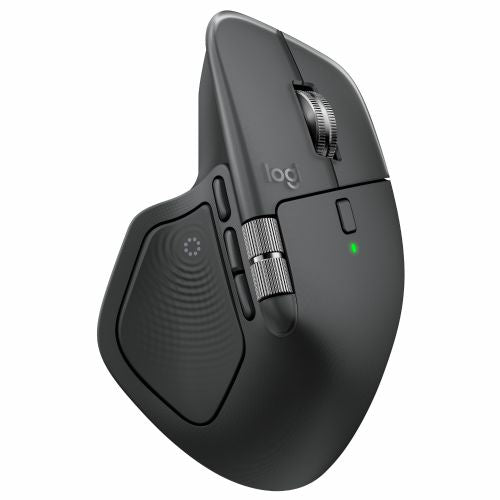 Miška Logitech MX Master 4 grafitna, Bluetooth in Logi Bolt, lasersko sledenje 8000 dpi, podpora Windows/macOS/Linux/ChromeOS/iPadOS/Android, polnilna baterija