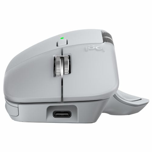 Brezžična miška Logitech MX Master 4, ergonomska, visoka natančnost, večnapravna povezava, svetlo siva