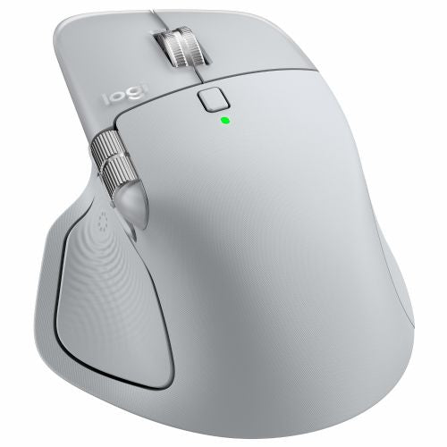 Brezžična miška Logitech MX Master 4, ergonomska, visoka natančnost, večnapravna povezava, svetlo siva