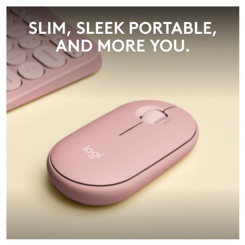 Miška Logitech Pebble Mouse 2 M350s Mouse optical 3 buttons wireless Bluetooth 5.2 LE tonal rose