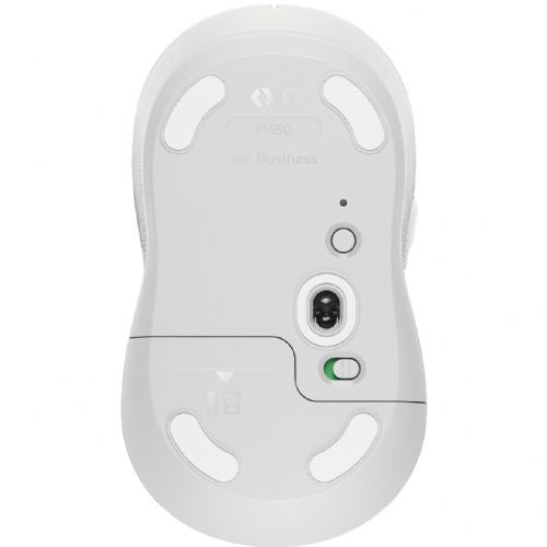 Brezžična miška Logitech Signature M650 for Business Mouse Bluetooth 2,4 GHz Bolt USB sprejemnik umazano bela