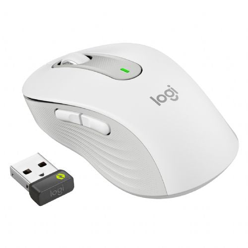 Logitech Signature M650 za poslovne korisnike Bluetooth miš 2.4 GHz Bolt USB prijemnik prljavo bijele boje