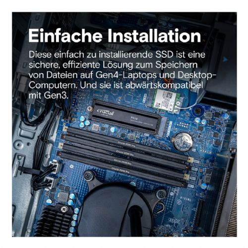 Vgradni SSD disk Crucial P310 1TB M.2 NVMe PCIe Gen4 z ohišjem, hitrost branja 7100 MB/s, hladilnik