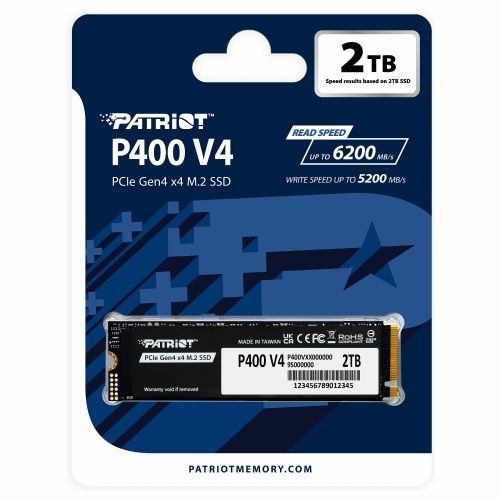 Vgradni SSD disk Patriot P400 2TB M.2 PCIe 4.0 NVMe 6200/5200 MB/s hladilnik