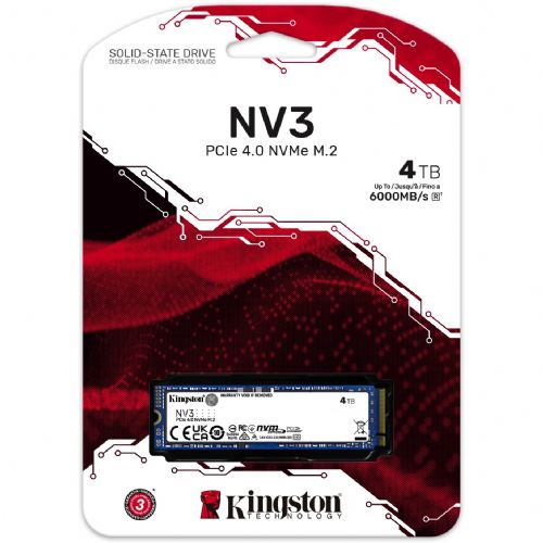 Kingston SSD M.2 4TB NV3 NVMe PCIe 4.0 x 4
