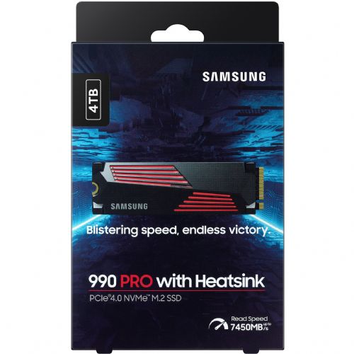 M.2 4TB Samsung 990 PRO Heatsink NVMe PCIe 4.0 x 4 retail