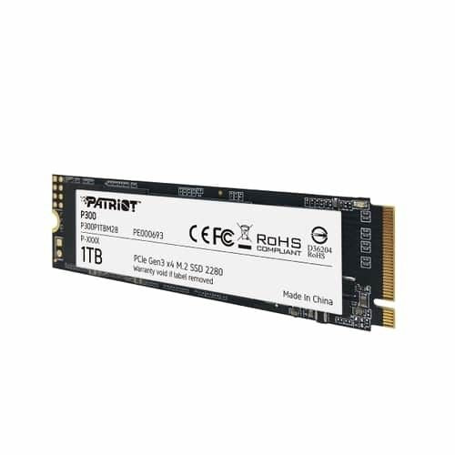 M.2 Patriot P300 1 TB (PCIe 3.0 x4, NVMe 1.3, M.2 2280)