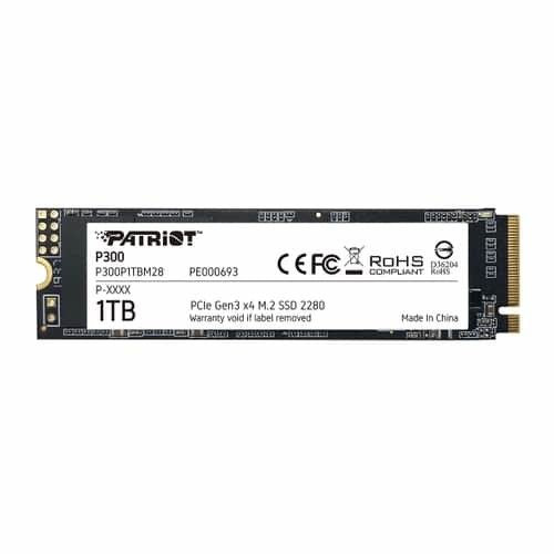 M.2 Patriot P300 1 TB (PCIe 3.0 x4, NVMe 1.3, M.2 2280)