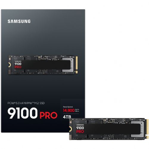 Vgradni SSD SAMSUNG M.2. 9100 PRO NVMe 4TB PCIe 5.0 14.800 MB/s branje 13.400 MB/s