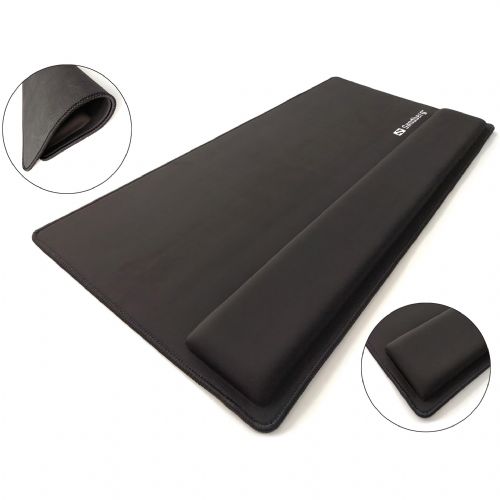 Podloga za miško XXL s podlogo za zapestje 71x35cm Sandberg Black