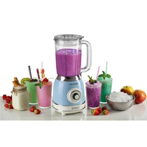 Mešalnik Ariete Standmixer Vintage blue, za 1,5 L, 1000 W, 4 stopnje, svetlo modra