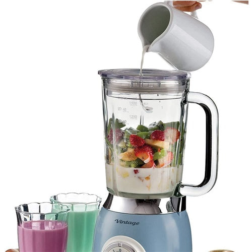 Mešalnik Ariete Standmixer Vintage blue, za 1,5 L, 1000 W, 4 stopnje, svetlo modra