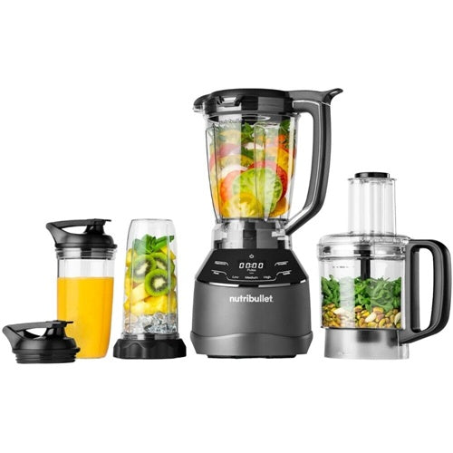 Mešalnik Nutribullet Triple Prep System NBF580B, 1.500W, za 1.8 L in kuhinjski robot 1.6 L, siva