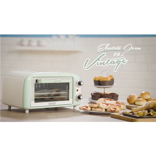 Mini pećnica Ariete Mini pećnica Vintage Beige (bijela/svijetlozelena, 800 W, 10 litara)