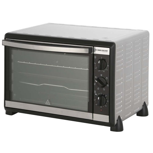 Mini pečica Rommelsbacher BG 1805/E, nerjaveče jeklo/črna