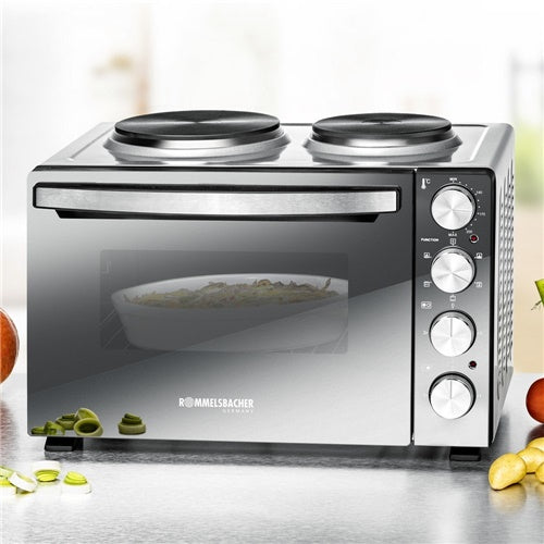 Mini pečica Rommelsbacher KM 3300, črna/srebrna