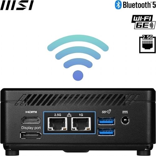 Mini namizni računalnik MSI Cubi 5 12M-407BEU barebone i3 / WiFi 6E + BT 5.3 / 1Gbps + 2.5Gbps / črn i3 / Intel Graphics / FreeDOS