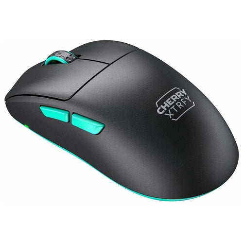 Miška Cherry M68 Wireless, 26.000 dpi, črna/turkizna