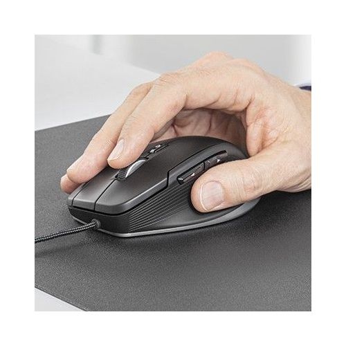 Miška 3Dconnexion CadMouse Compact optična, kompaktna ergonomska zasnova, 7200 dpi, 7 gumbov, USB (črna/srebrna)