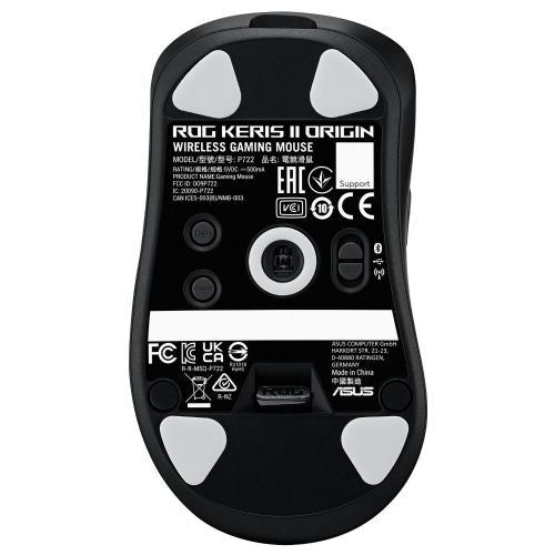 Miška Asus ROG Keris II Origin optična, 42000 dpi, brezžična/kabelska, ROG AimPoint Pro, RGB osvetlitev, črna