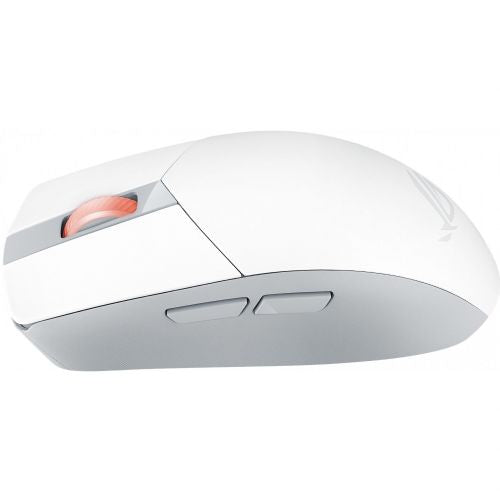Miška Asus ROG Strix Impact III brezžična, optična, ROG AimPoint 36.000 dpi, 2,4 GHz/Bluetooth, bele barve