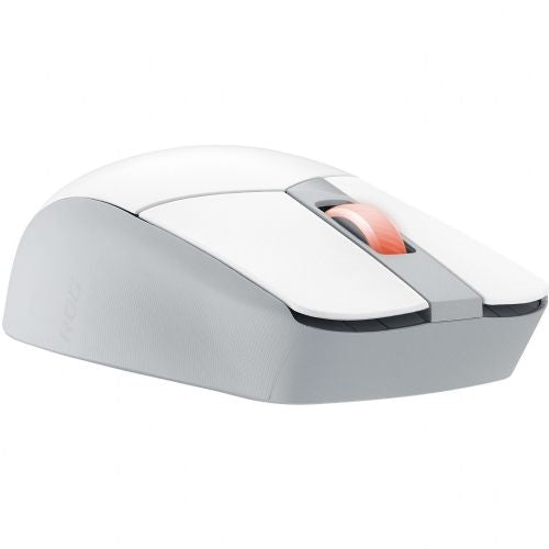 Miška Asus ROG Strix Impact III brezžična, optična, ROG AimPoint 36.000 dpi, 2,4 GHz/Bluetooth, bele barve