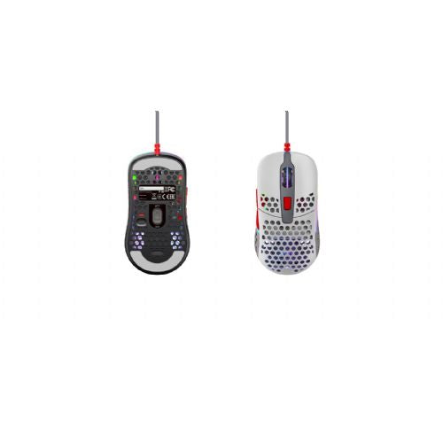 Miška Cherry Xtrfy M42 RGB, žična, 16.000 dpi, siva/rdeča