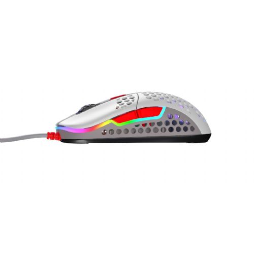 Miška Cherry Xtrfy M42 RGB, žična, 16.000 dpi, siva/rdeča