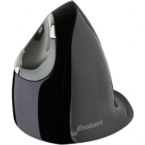 Miška Evoluent VerticalMouse D brezžična, črna/srebrna, srednja, za desničarje, ergonomska, 2,4 GHz USB