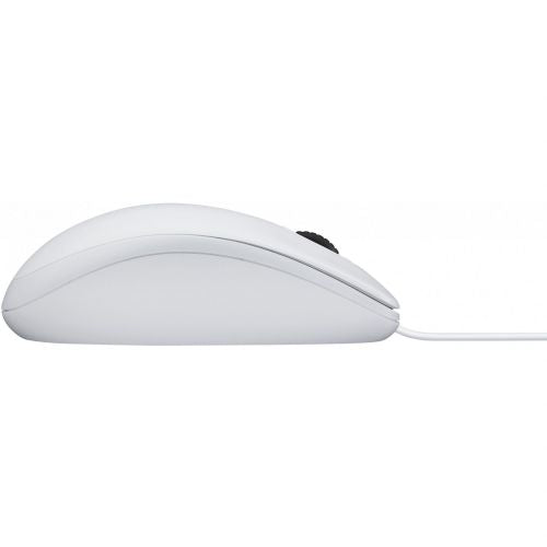 Miška Logitech B100 Optical USB Mouse, 800 dpi, bela
