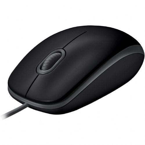 Miška Logitech B110 Silent, 1000 dpi, žična, črna