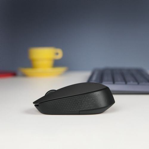 Miška Logitech B170 Wireless, 3 gumbi, 1000 dpi, črna