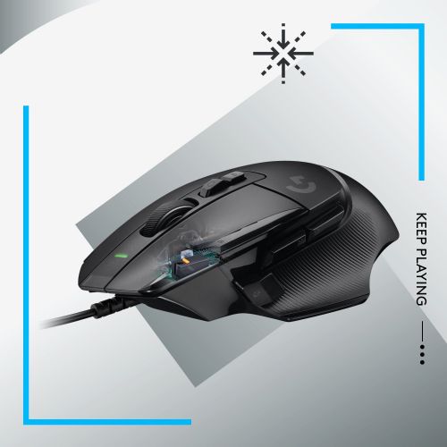 Miška Logitech G502 X, 25.000 dpi, senzor Hero 25K, črna