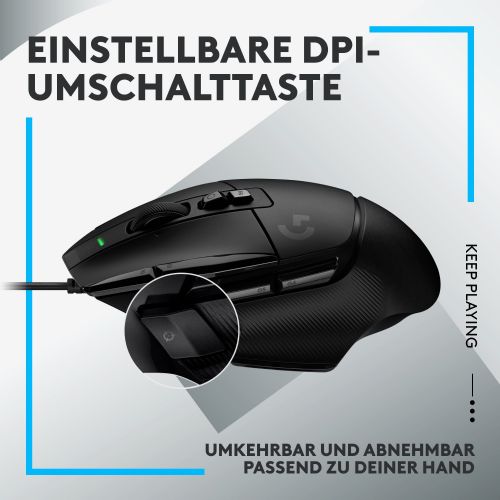 Miška Logitech G502 X, 25.000 dpi, senzor Hero 25K, črna
